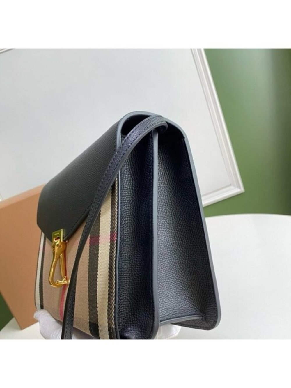 Burberry Vintage Check Leather Crossbody Bag (Small) - Picture 3 of 9